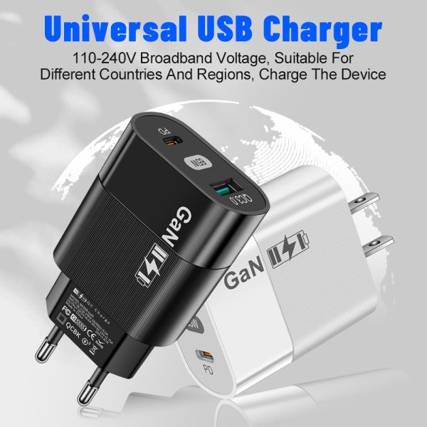 65W Gallium Nitride Charger GaN Charging Source Fast Charging Phone Charging Head