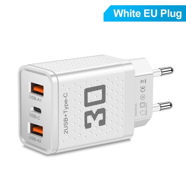 Mobile phone charger 2.4A PD+2 USB charging head Travel charging head - Image 9