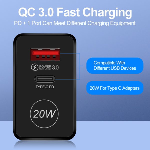 20W fast charging PD QC3.0 mobile phone charger charging head - Image 2