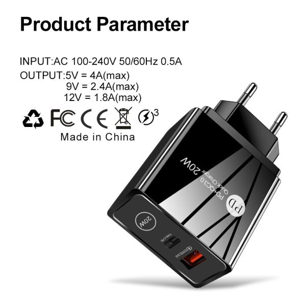 20W fast charging PD QC3.0 mobile phone charger charging head - Image 3