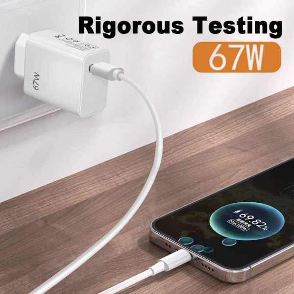 67W ultra fast charging charger with fast flash charging head - Image 3