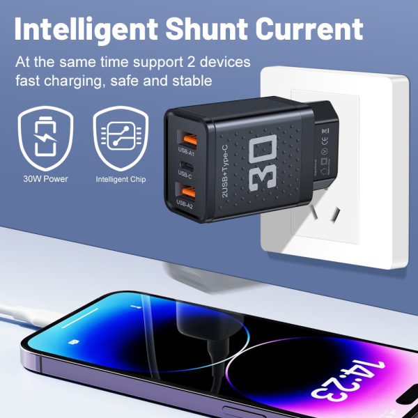 Mobile phone charger 2.4A PD+2 USB charging head Travel charging head - Image 4