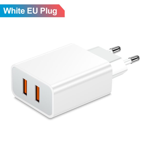 QC3.0 Dual USB Mobile Phone Charger with 2.4A 2-port Charging Head and Travel Charging Head - Image 5